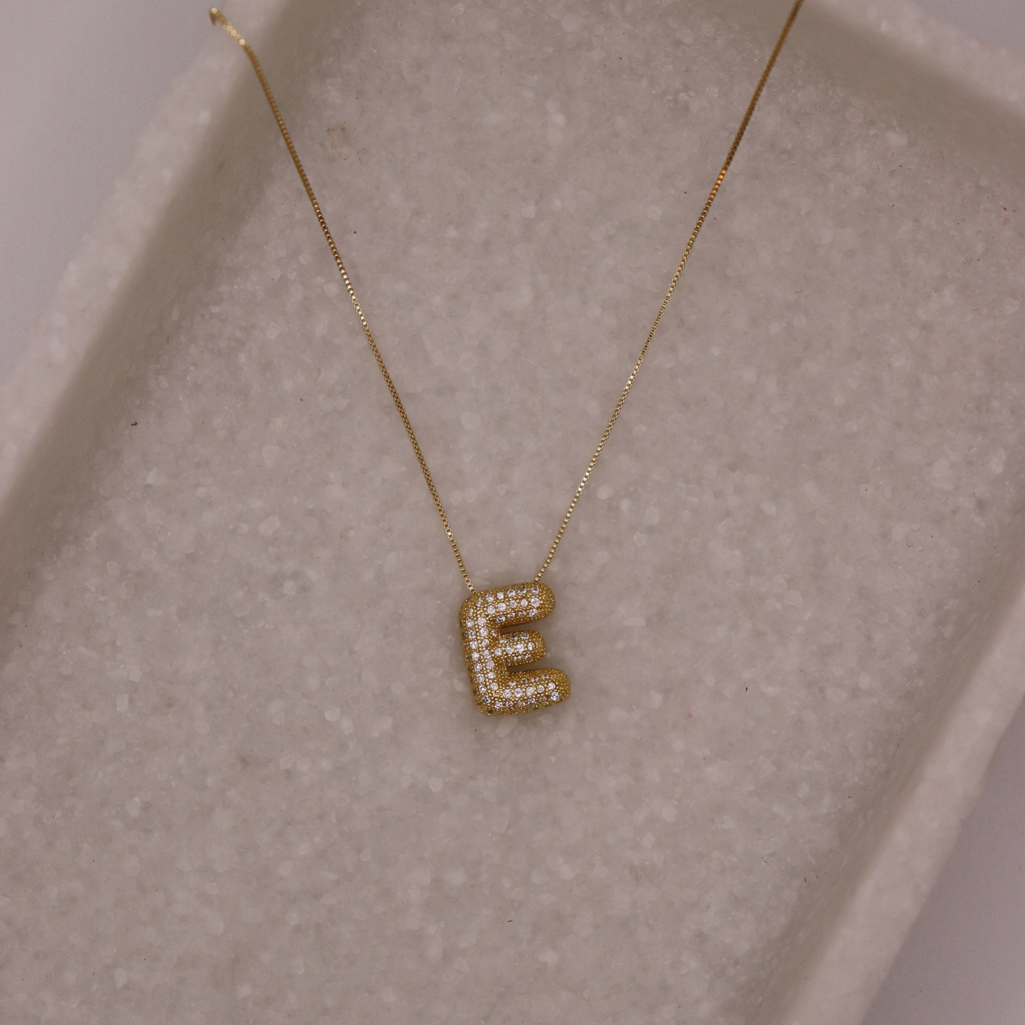 Bubble Initial Necklace