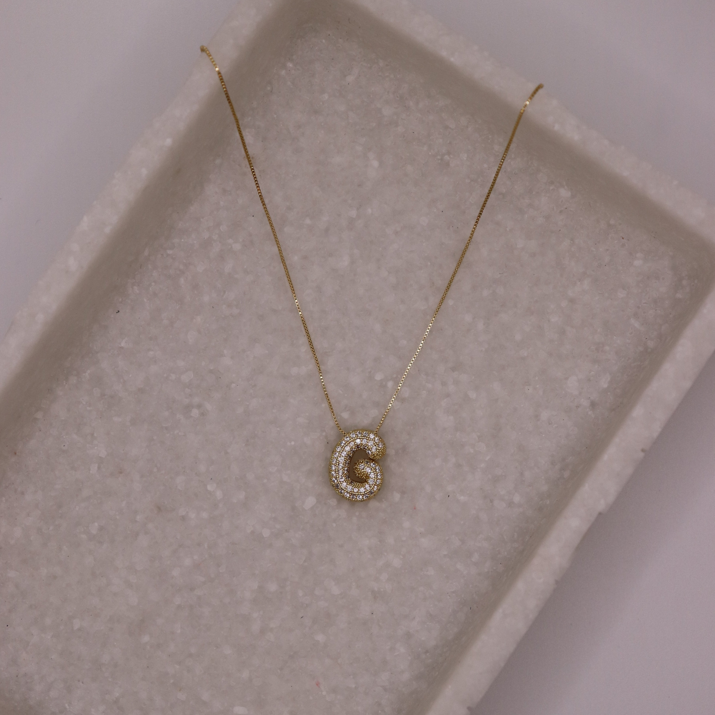 Bubble Initial Necklace