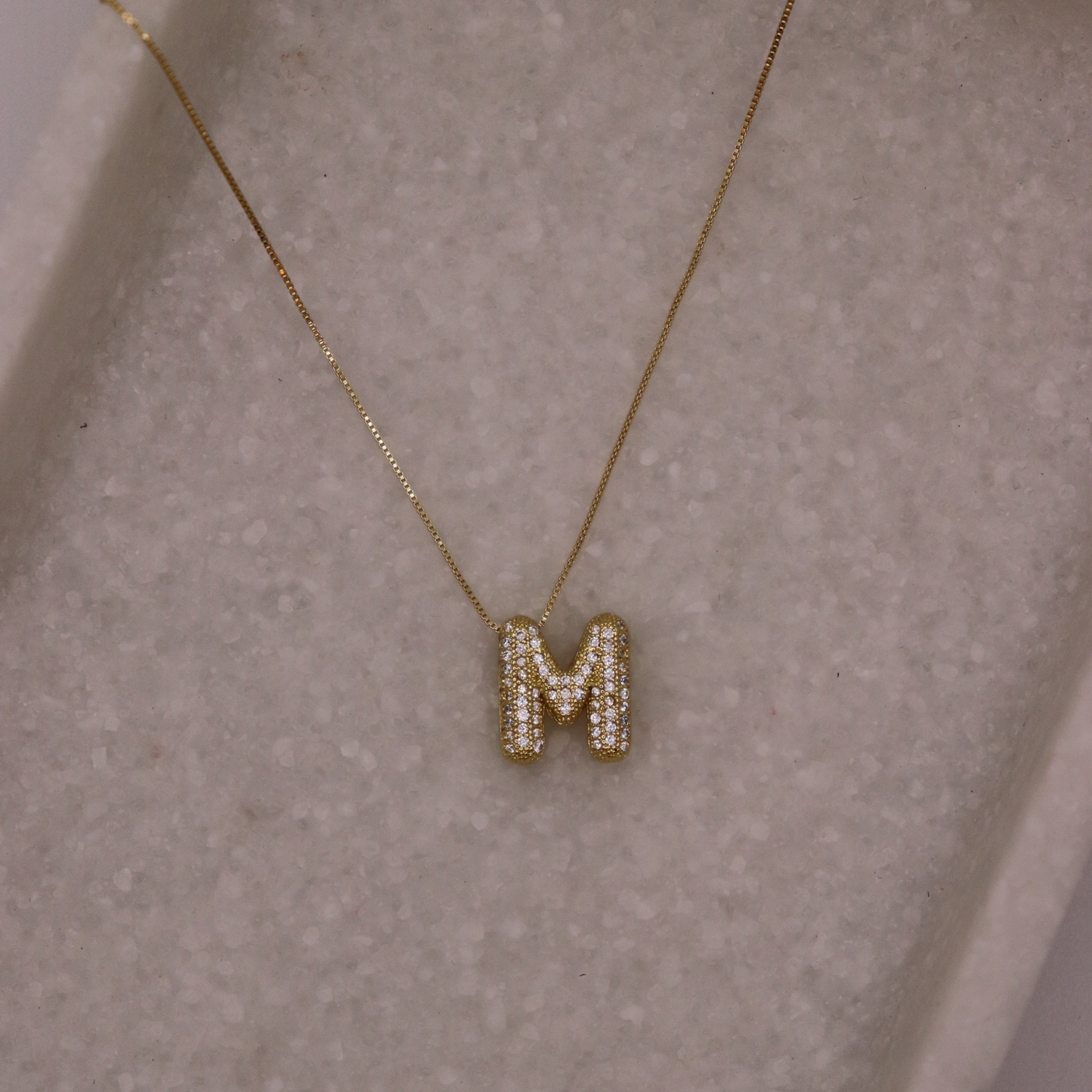 Bubble Initial Necklace