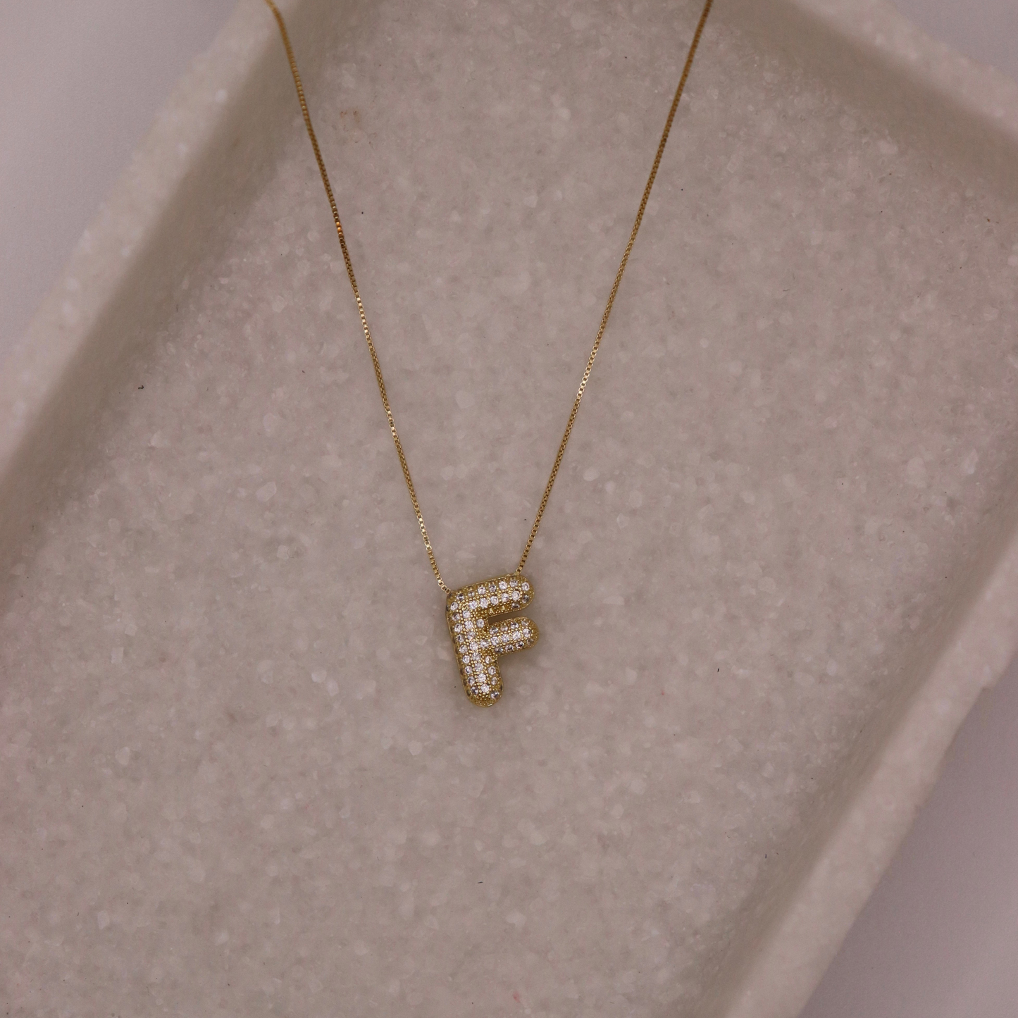 Bubble Initial Necklace
