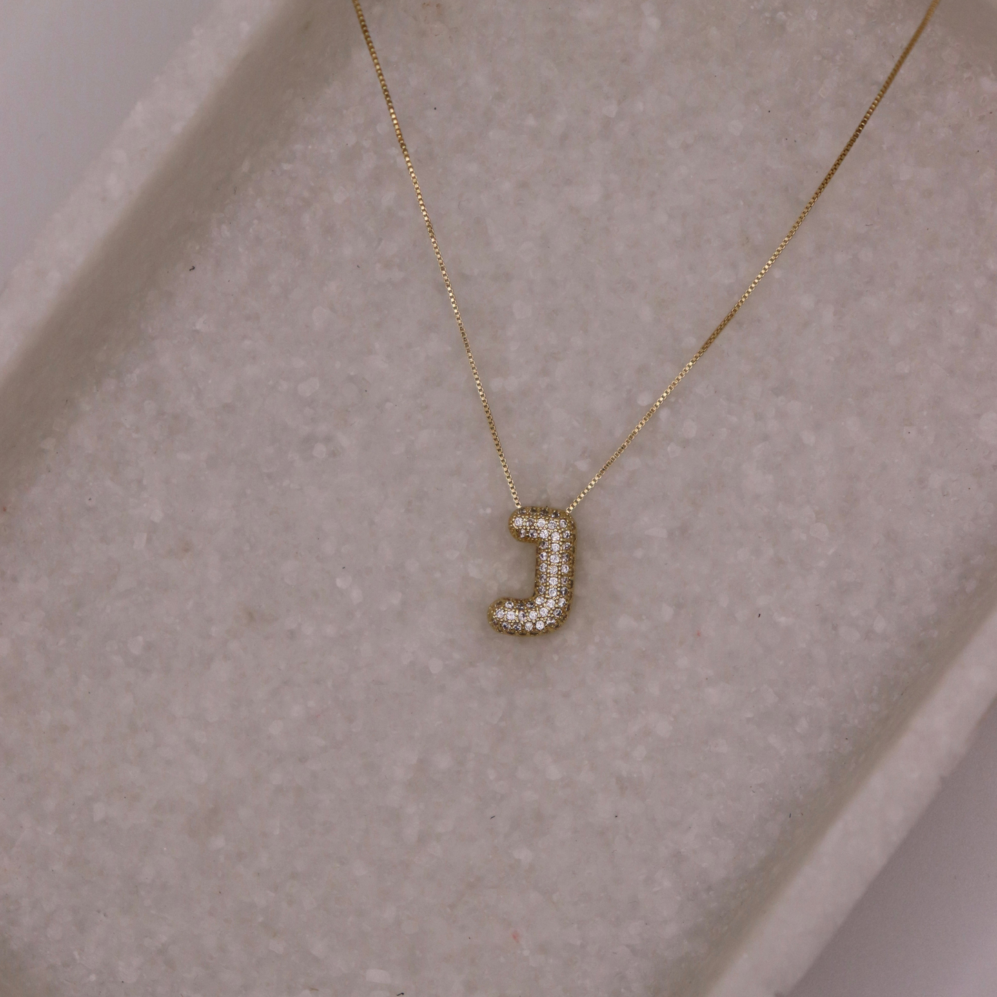 Bubble Initial Necklace